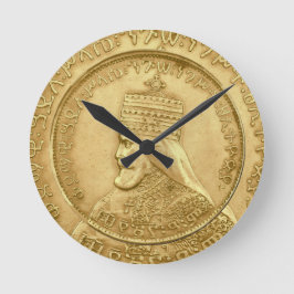 Haile Selassie Jah Rastafari Reggae Rasta Roots  Runde Wanduhr