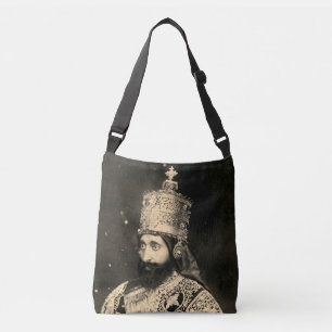 Haile Selassie - Jah Rastafari - Reggae Roots Bag Tragetaschen Mit Langen Trägern