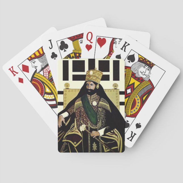 Haile Selassie - King of the Kings - Poker Cards Spielkarten (Rückseite)