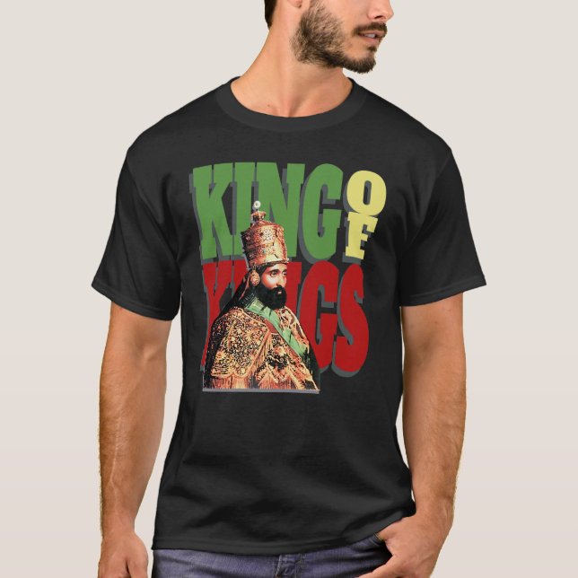 Haile Selassie King Rastafarian T-Shirt (Vorderseite)