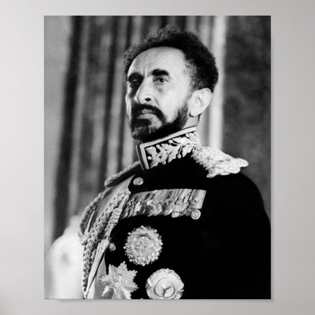 Haile Selassie Lion Rasta Solomon Jah Rastafari Poster (Vorne)