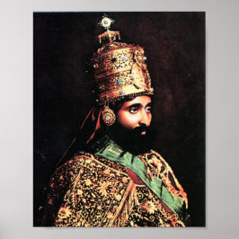 Haile Selassie Lion Rasta Solomon Jah Rastafari Poster