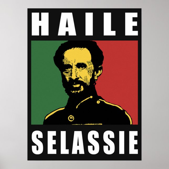 Haile Selassie Lion Rasta Solomon Jah Rastafari Poster (Vorne)