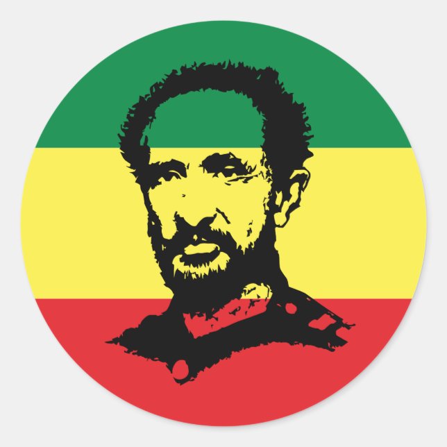 Haile Selassie - Messiah - Jah Rastafari Sticker (Vorderseite)