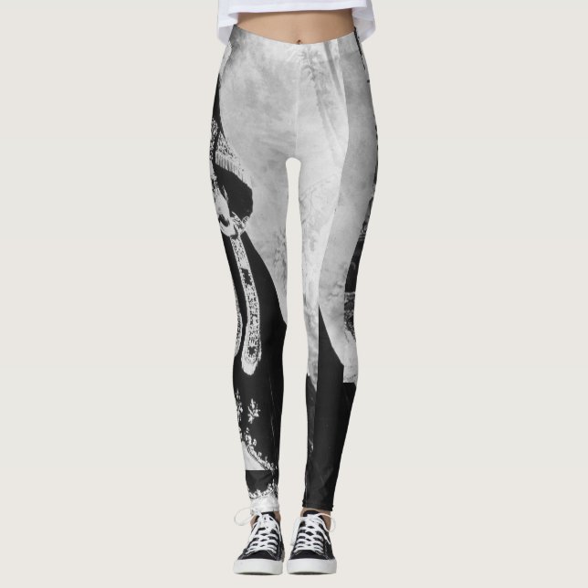 Haile Selassie - Rastafara - Power Yoga Leggings (Vorderseite)