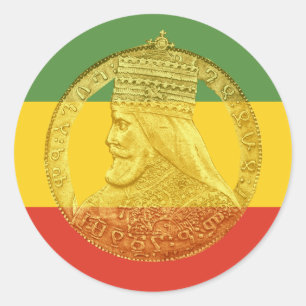 Haile Selassie Red Gold Green Sticker