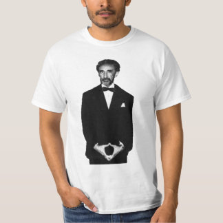 Haile Selassie schwarzes u. weißes Foto-Shirt T-Shirt