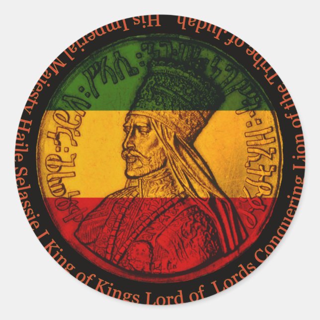 Haile Selassie Sticker (Vorderseite)