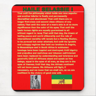 Haile Selassie's War Speech to UN 1963 - Marley So Mousepad