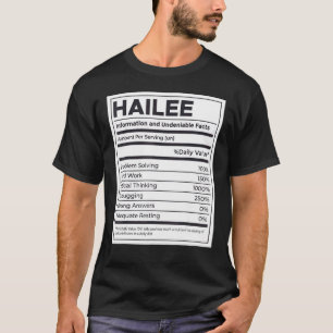 Hailee Nutrition Information Problem lösen T-Shirt