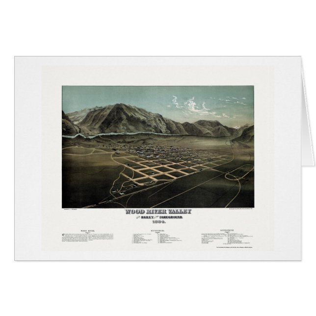 Hailey - hölzerner Fluss, panoramische Karte (Vorderseite (Horizontal))