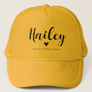 Hailey Name bedeutet minimale moderne neutrale Mäd Truckerkappe