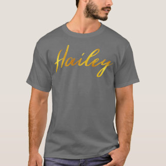 Hailey Name Handschrift in Imitaten Goldbriefe T-Shirt