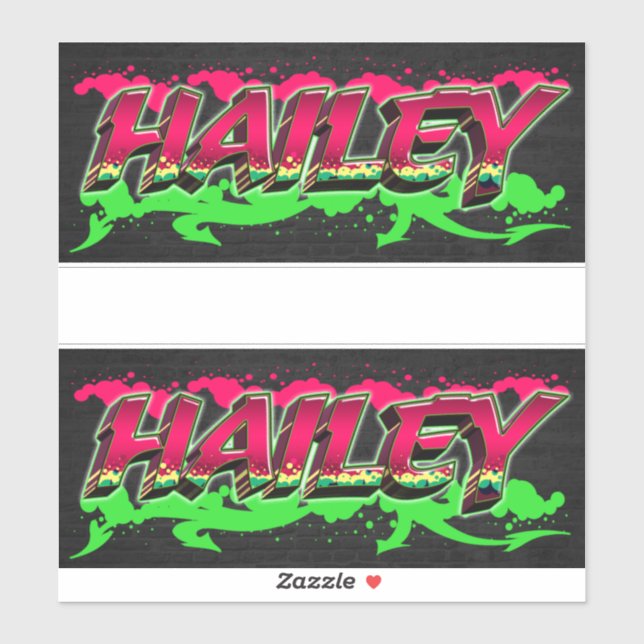 Hailey Vorname Name Graffiti Aufkleber Sticker (Blatt)