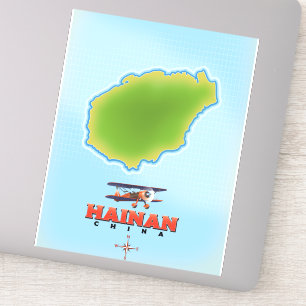 Hainan China Map Aufkleber
