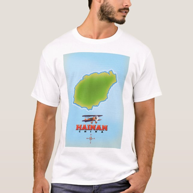 Hainan China Map T-Shirt (Vorderseite)