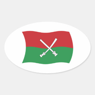 Hainan Li & Miao Flaggenaufkleber Ovaler Aufkleber