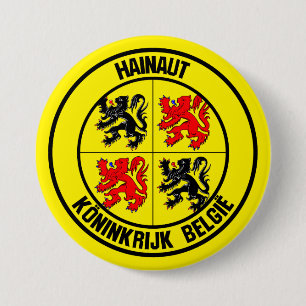 Hainaut Round Emblem Button