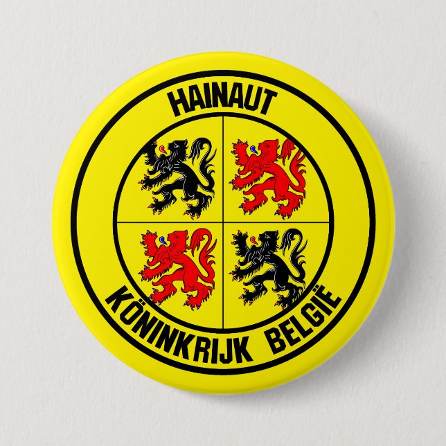 Hainaut Round Emblem Button (Vorderseite)