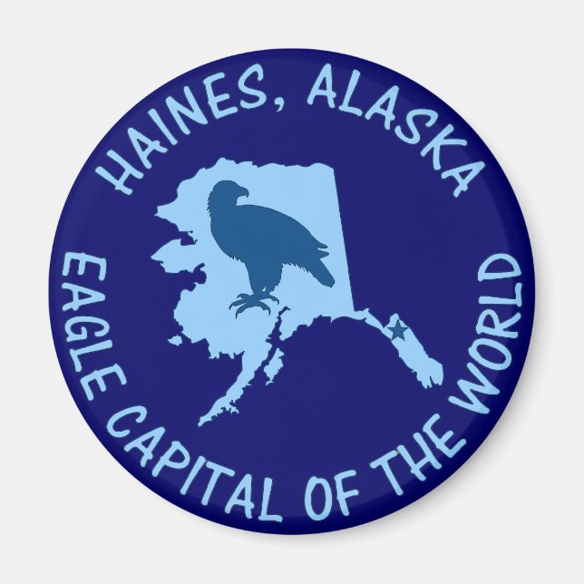 Haines, Alaska-Adler-Hauptstadt der Welt Magnet (Vorne)
