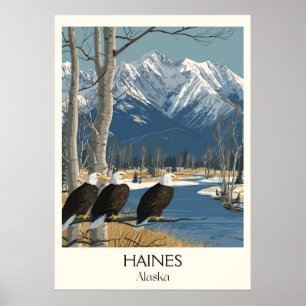 Haines Alaska Adler Schneeberge Poster