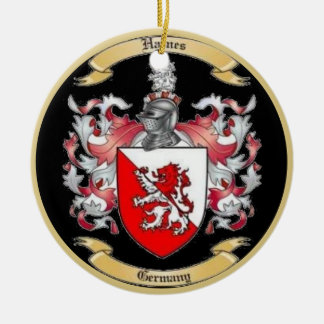 Haines Familienwappen * Keramik Ornament