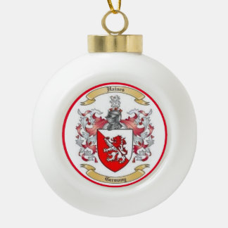 Haines Familienwappen Weihnachten Keramik Kugel-Ornament