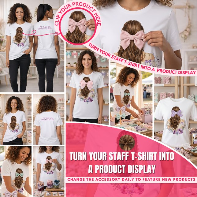 Hair Accessory Boutique Staff  Product Display Tri-Blend Shirt (Turn Your Staff T-Shirt Into a Product Display Clip your product here. )