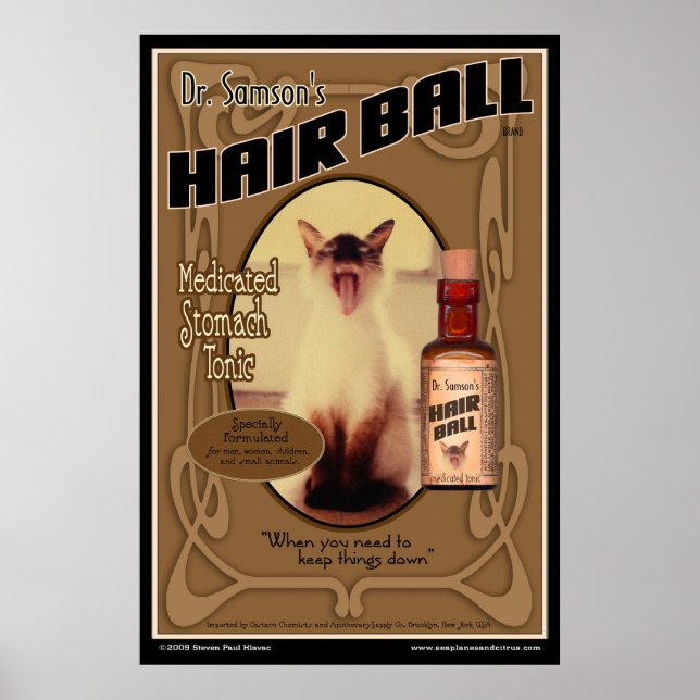 Hair Ball Tonic Poster (Vorne)