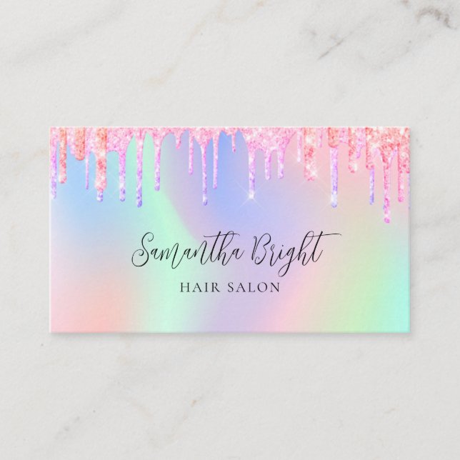 Hair Beauty Salon Business Card Visitenkarte (Vorderseite)