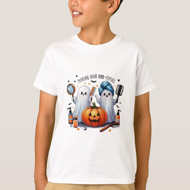 Hair Bootiween Hair Stylist Ghost T-Shirt (Vorderseite)