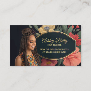Hair Braider Slogans Business Cards Visitenkarte