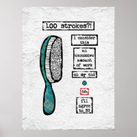 Hair Brush Contract Poster Kunstdruckerei