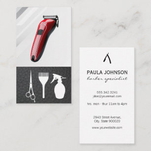Hair Clippers   Barberwerkzeuge Visitenkarte