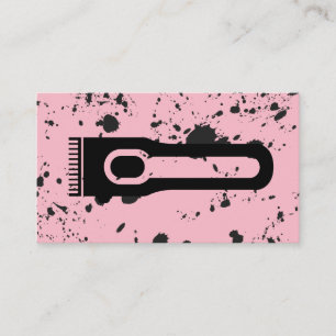 Hair Clippers-Logo   Spritzer Tinte Visitenkarte