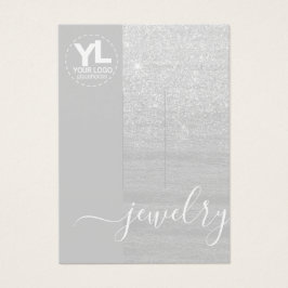 Hair Clips Display Glamour Silver Glitzer Glam