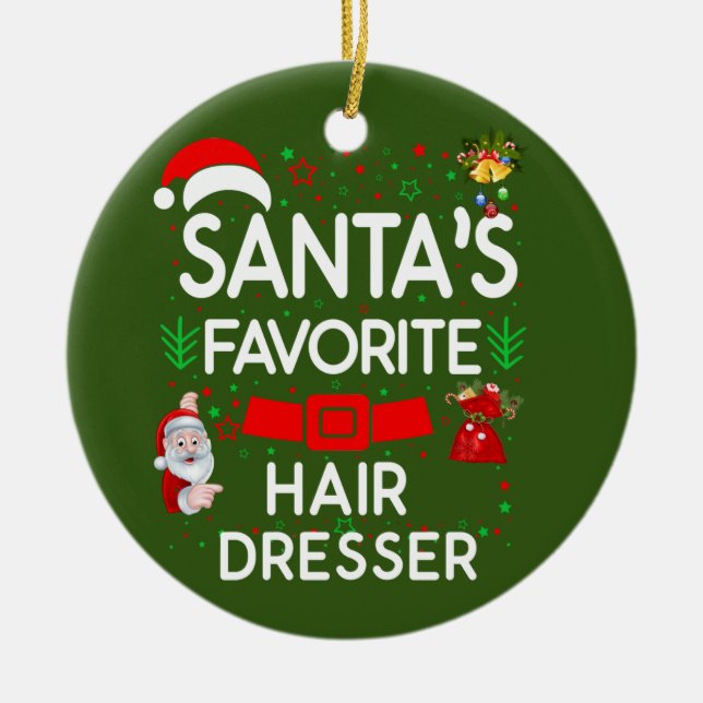 Hair Dresser Keramik Ornament (Vorne)