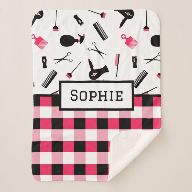Hair Dresser Sherpa Blanket Sherpadecke (Vorderseite)