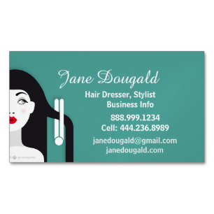 Hair Dresser Stylist Beauty Salon Wellness-Center Magnetische Visitenkarte
