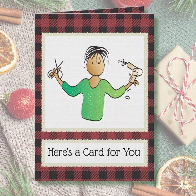 Hair Dresser Weihnachtskarte vom Kunden Karte (Von Creator hochgeladen)