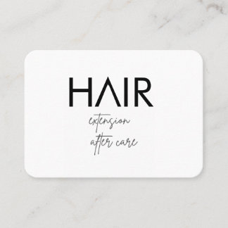 HAIR EXTENSION CARE CARD (schwarz) Visitenkarte