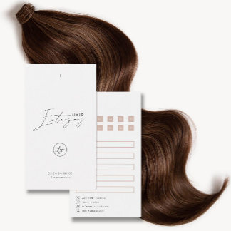 Hair Extensions Care Hang Tag Card mit Logo