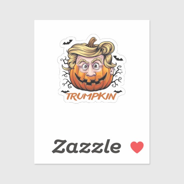 Hair Funny Pumpkin Halloween Boo - Politischer Hum Aufkleber (Blatt)