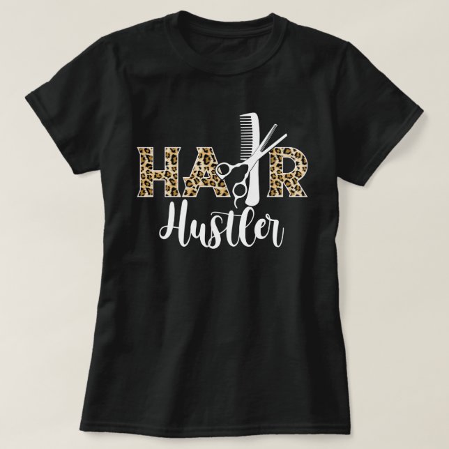Hair Hustler - Frisör - Geschenke - Frisör Gif T-Shirt (Design vorne)
