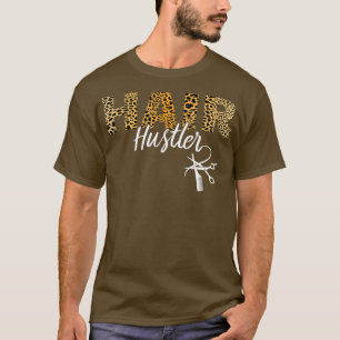 Hair Hustler Leopard Friseur Barbe T-Shirt