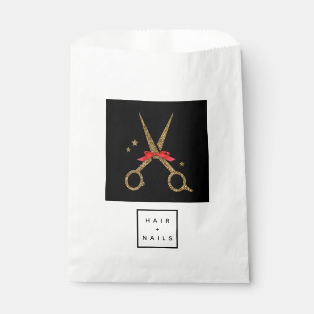 HAIR NAIL Stylist Papier Party Geschenk Tasche Geschenktütchen (Vorderseite)