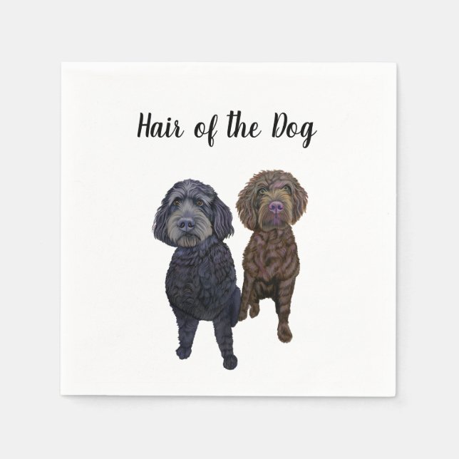 "Hair of the Dog" Hochzeitscocktail Napkins Serviette (Vorderseite)
