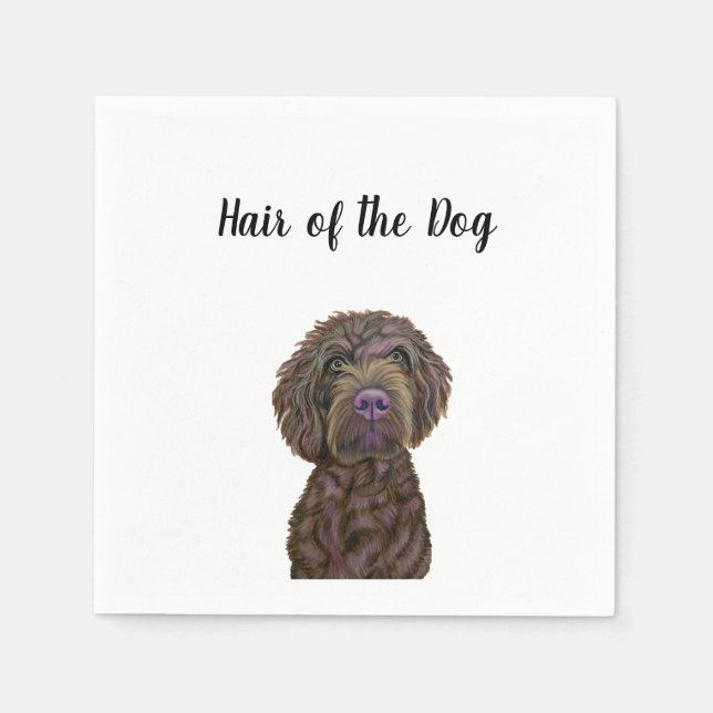 "Hair of the Dog" Hochzeitscocktail Napkins Serviette (Vorderseite)