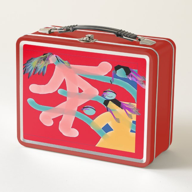 HAIR Retro Alte Schule Metall Brotdose (Vorderseite)