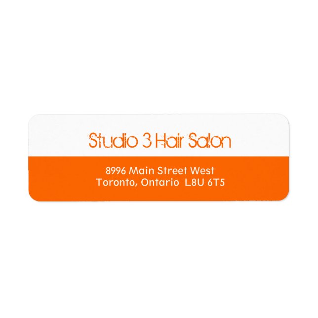Hair Salon Address Labels (Vorne)